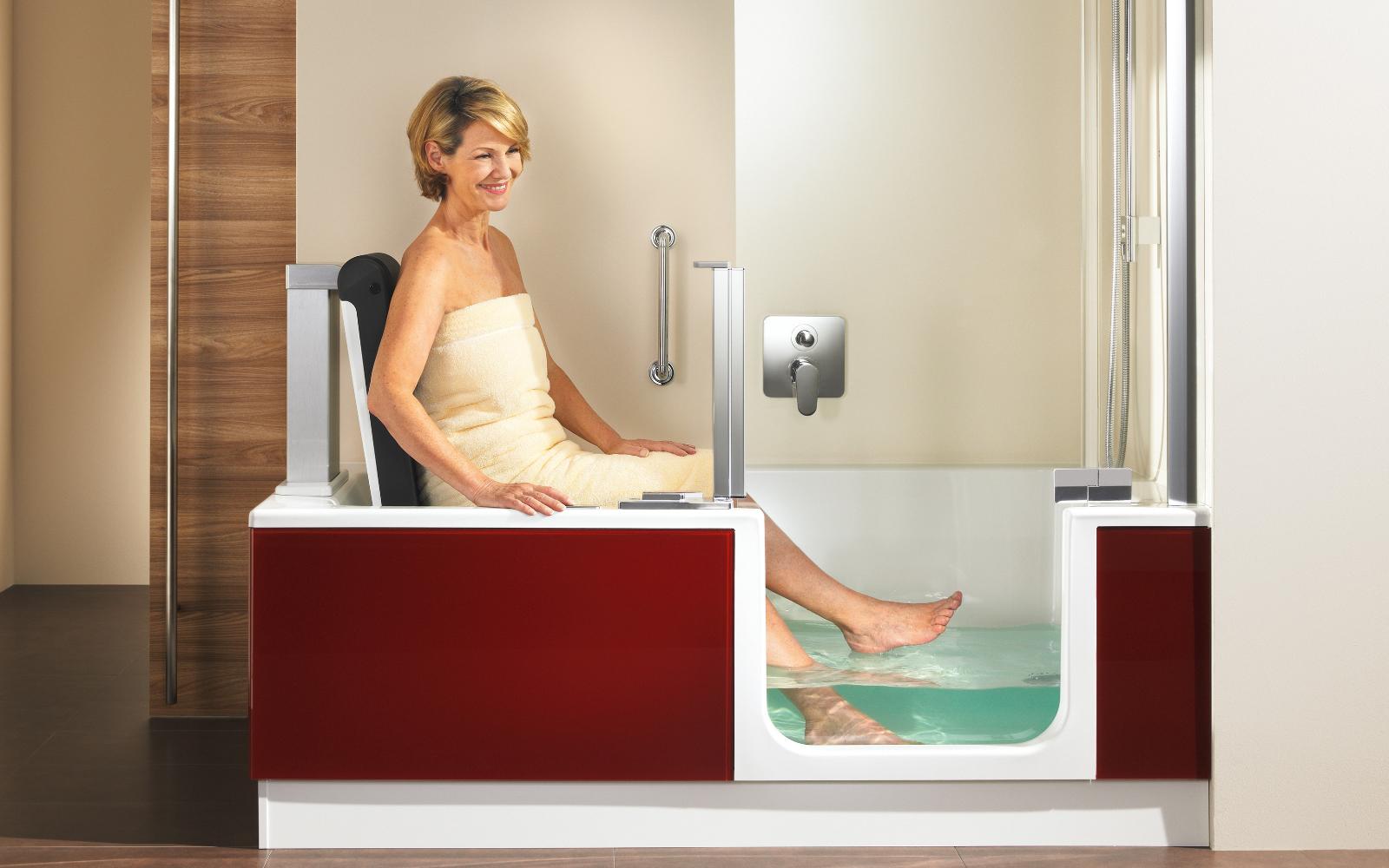 Barrierefreie Duschwanne mit Hebesitz Artlift von Artweger